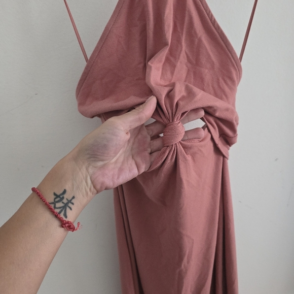 Abercrombie and Fitch mauve bodycon cutout maxi dress nwt - Picture 6 of 10